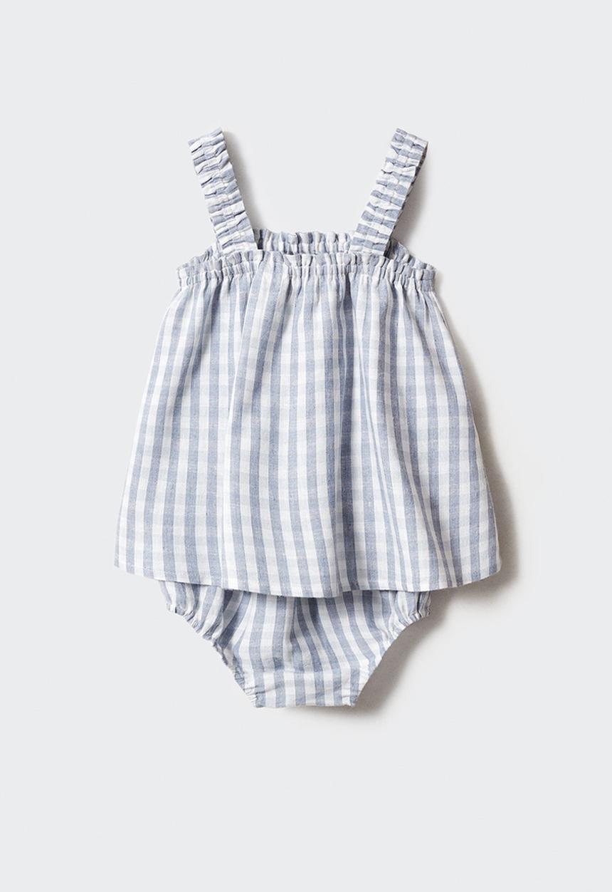 MANGO - Dress vichyg - blue