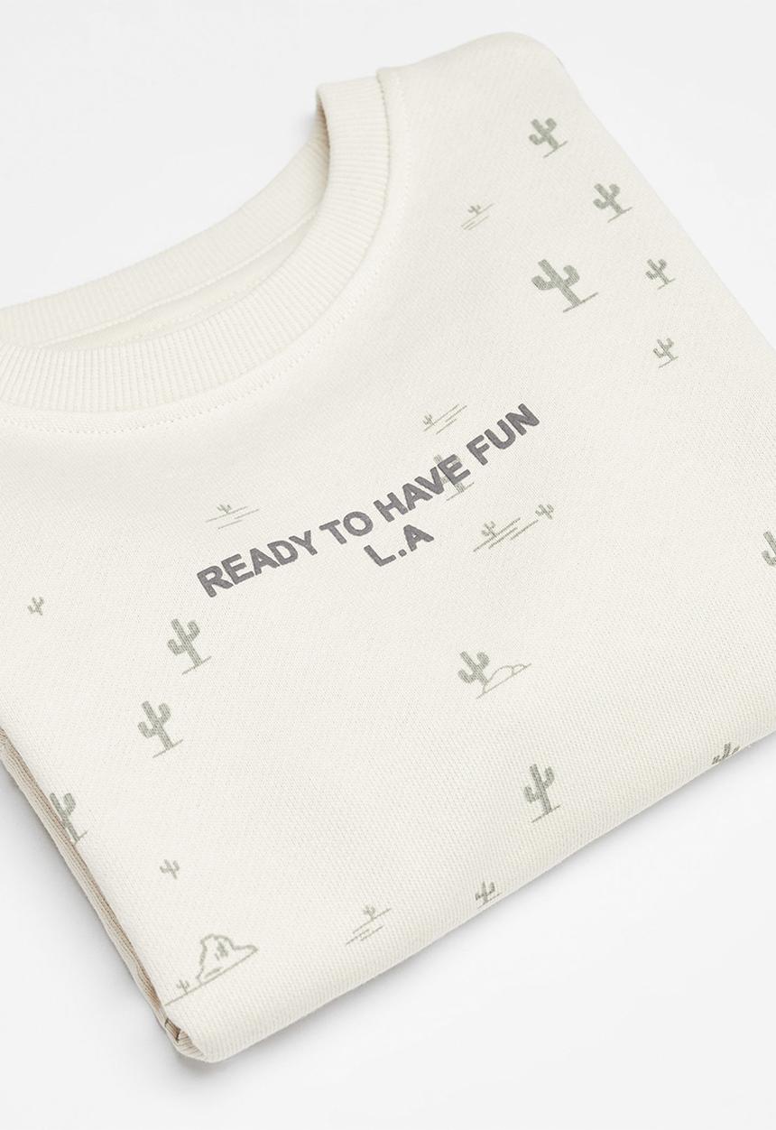 MANGO - Sweatshirt cactus - light brown