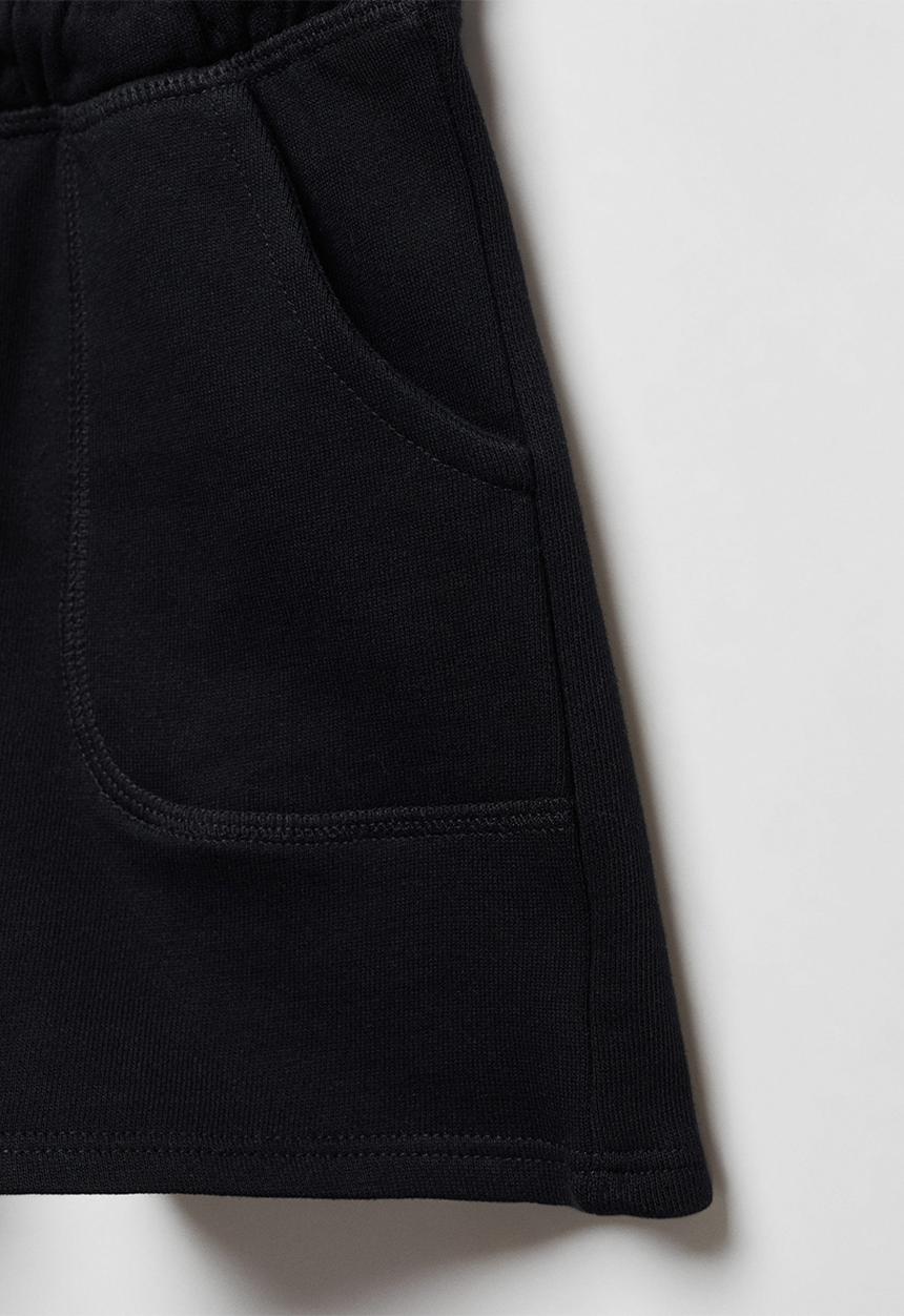 MANGO - Shorts lea - black