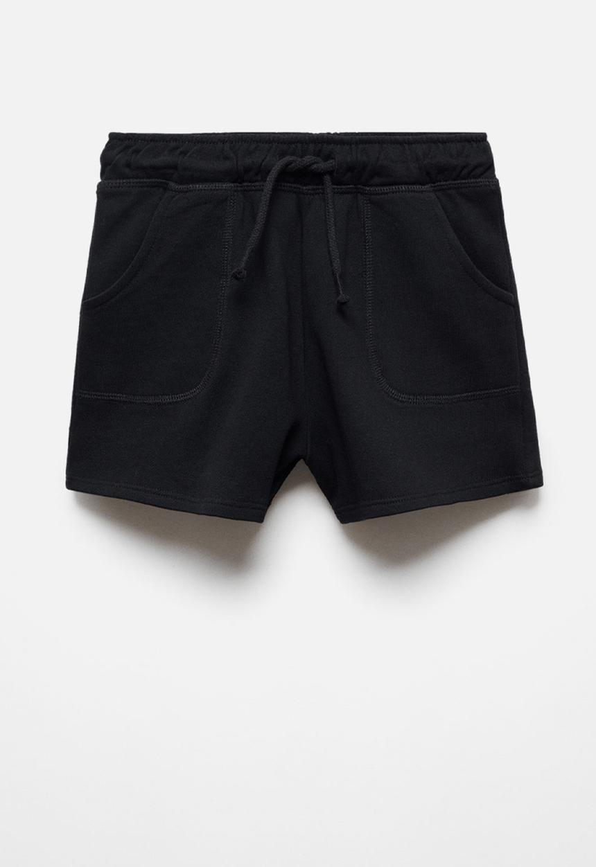 MANGO - Shorts lea - black
