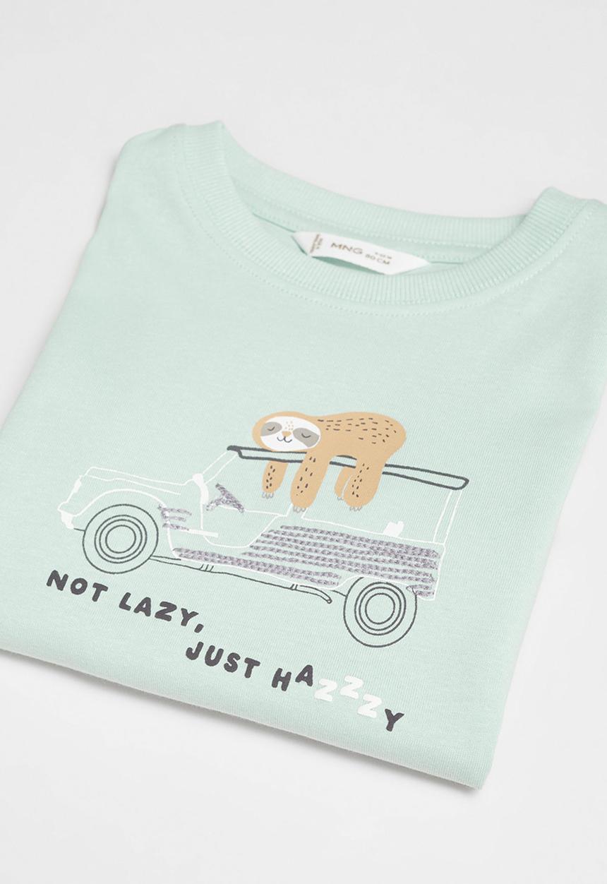MANGO - T-shirt lazy - turquoise