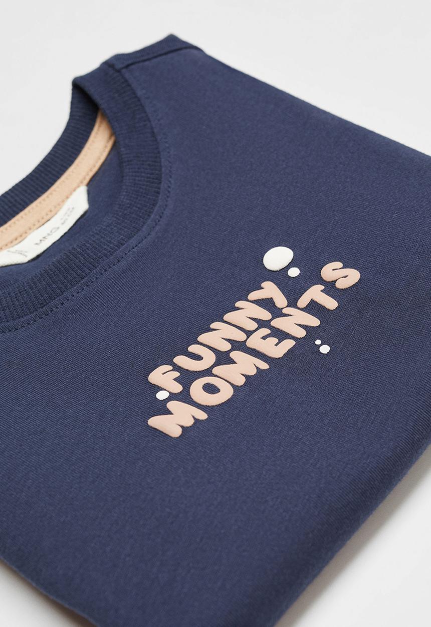 MANGO - T-shirt foqui - navy