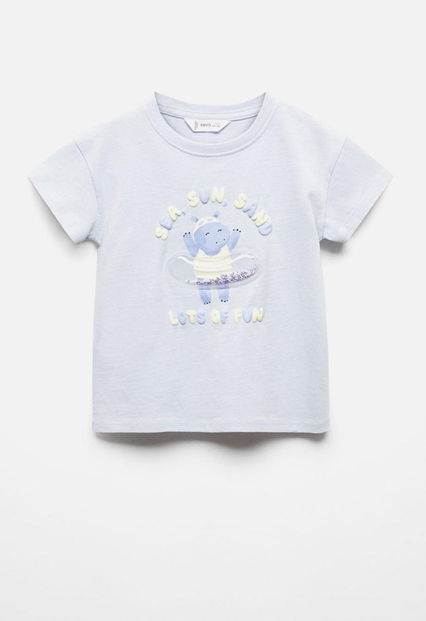 MANGO - T-shirt floti - sky-blue