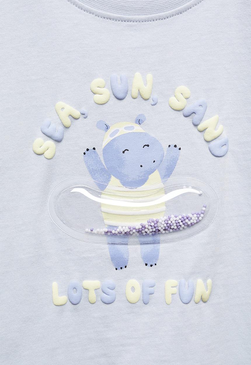 MANGO - T-shirt floti - sky-blue