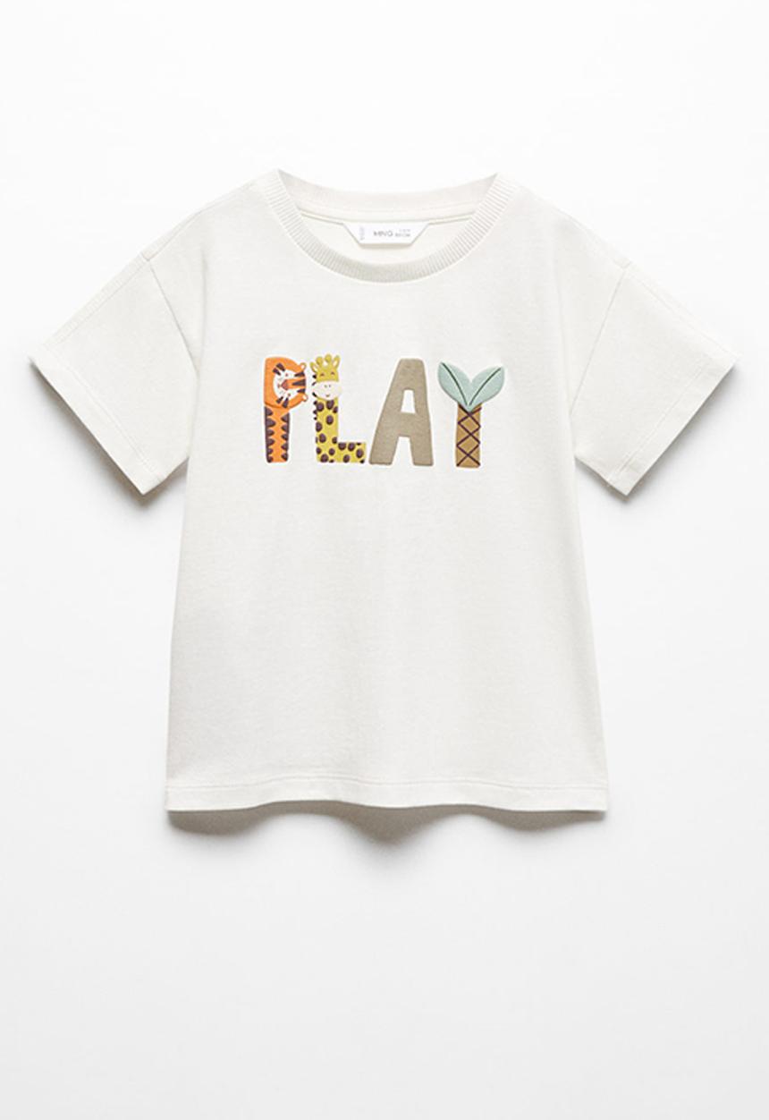 MANGO - T-shirt play - natural