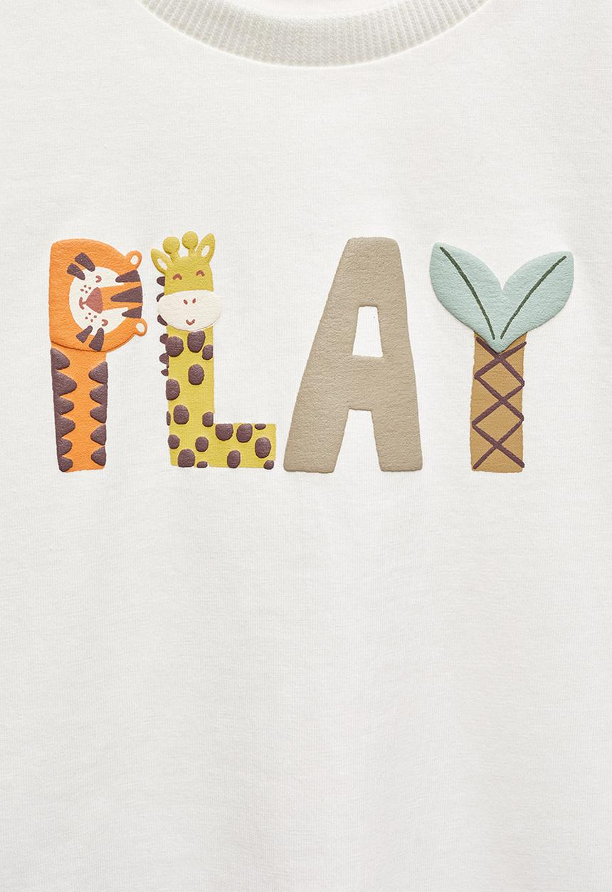 MANGO - T-shirt play - natural