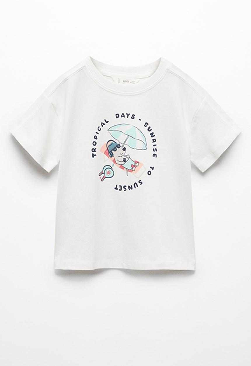 MANGO - T-shirt pancho - natural