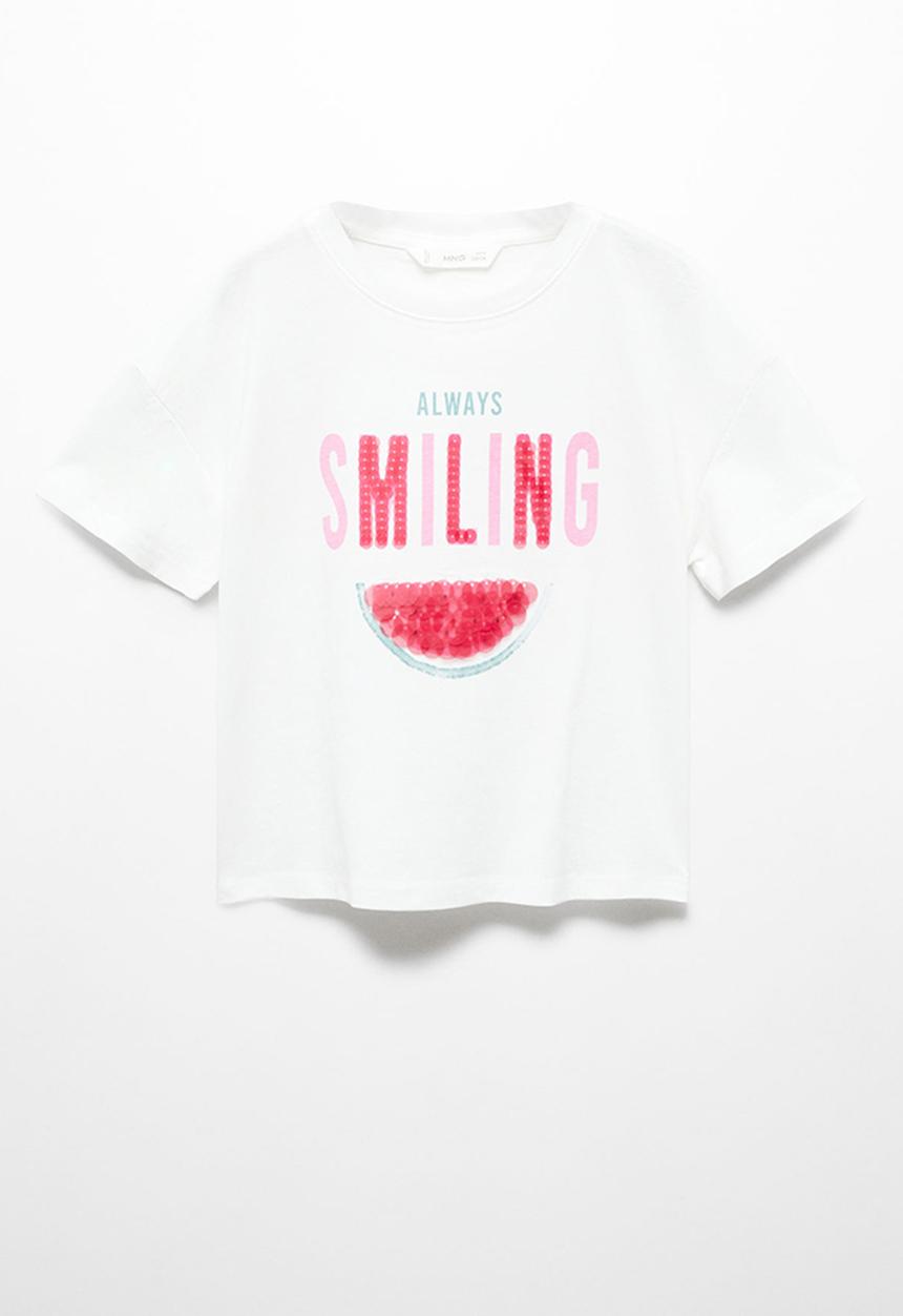 MANGO - T-shirt sandy - natural