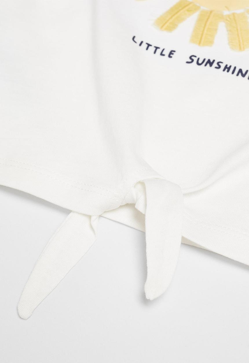 MANGO - T-shirt sol - natural
