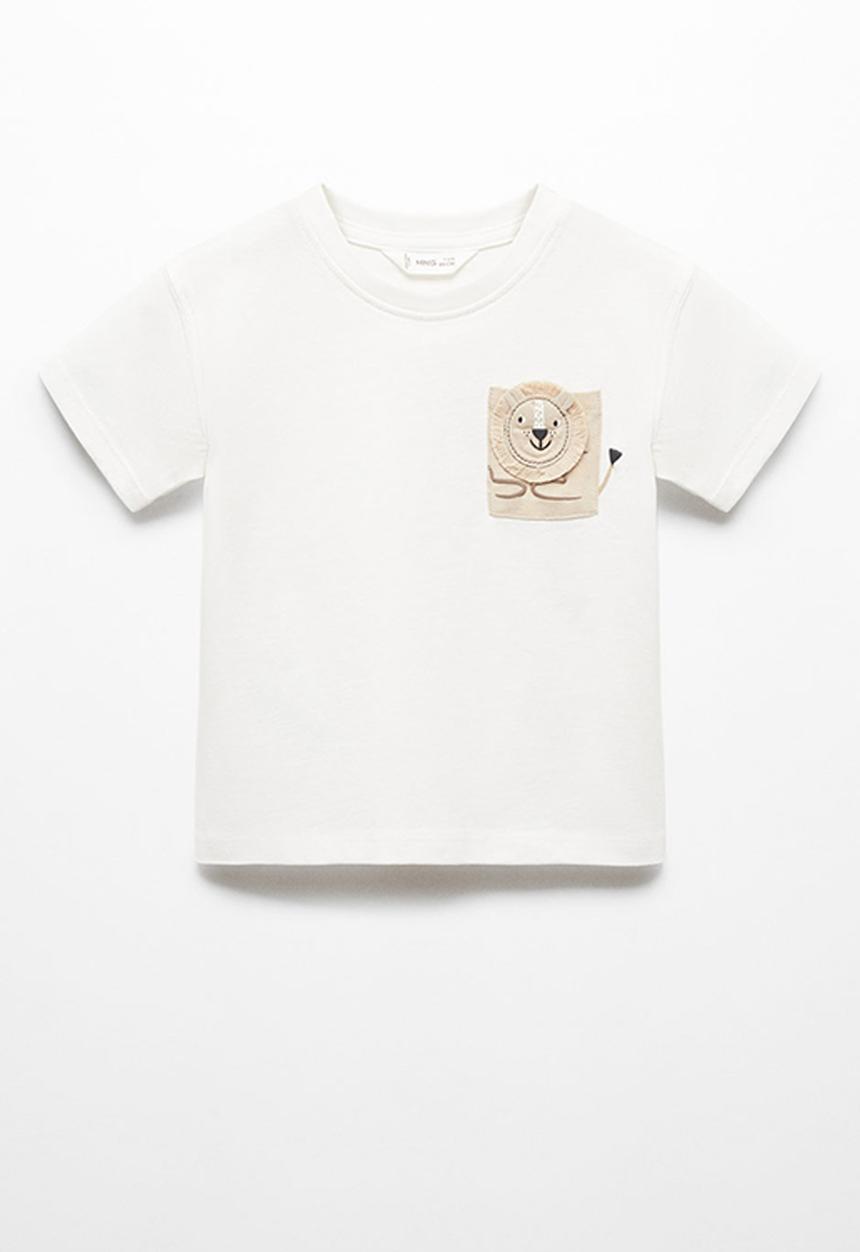 MANGO - T-shirt mufa - natural