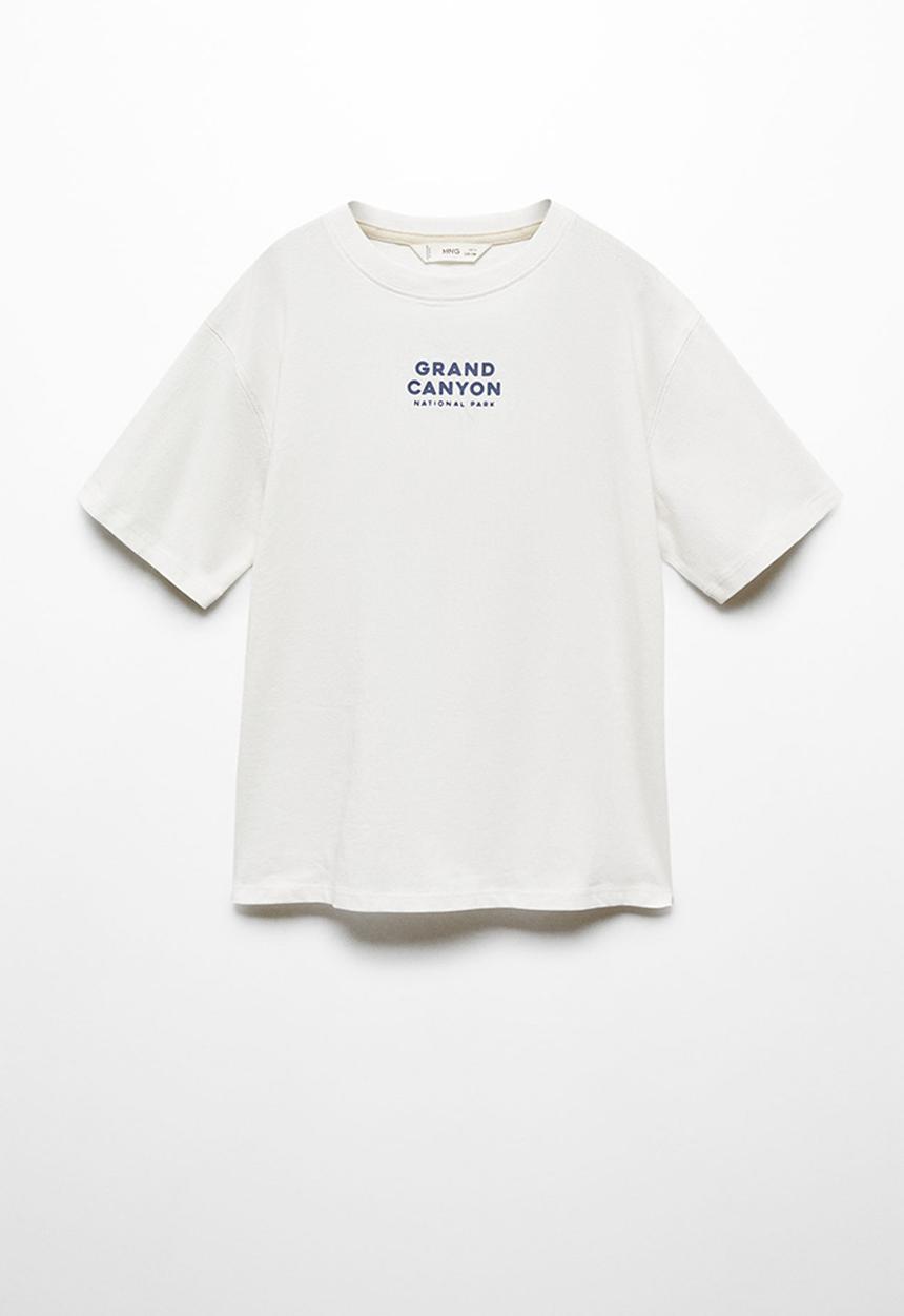 MANGO - T-shirt oeste - natural