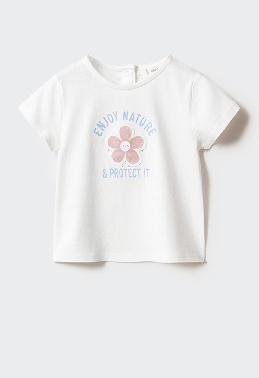 MANGO - T-shirt nature - natural