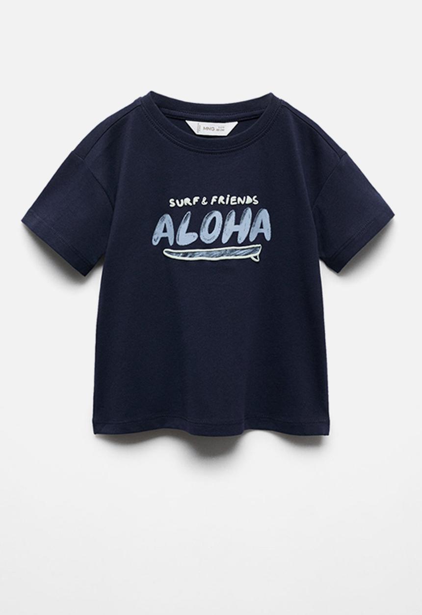 MANGO - T-shirt littlep - navy