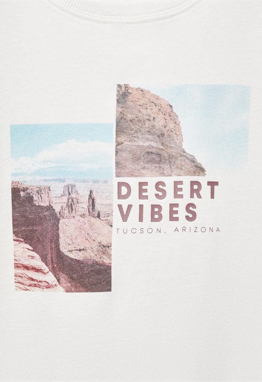 MANGO - T-shirt desert - natural