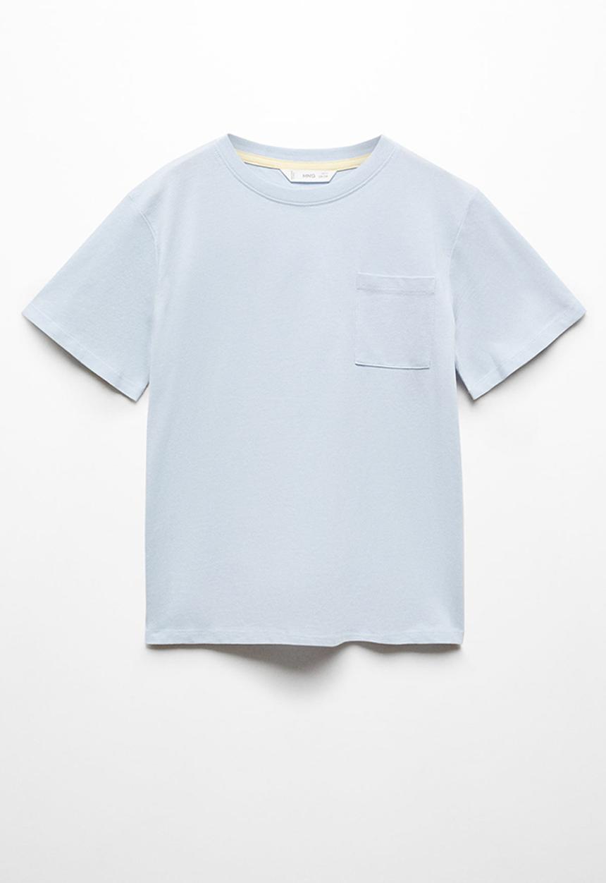 MANGO - T-shirt basic6 - sky-blue