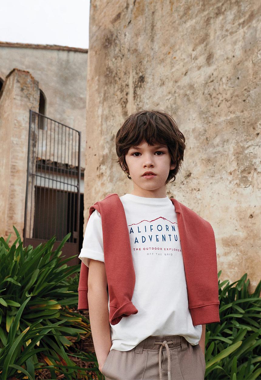 MANGO - T-shirt adventure - natural