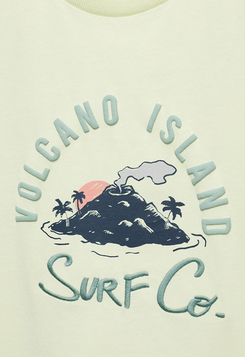 MANGO - T-shirt volcano - bright yellow