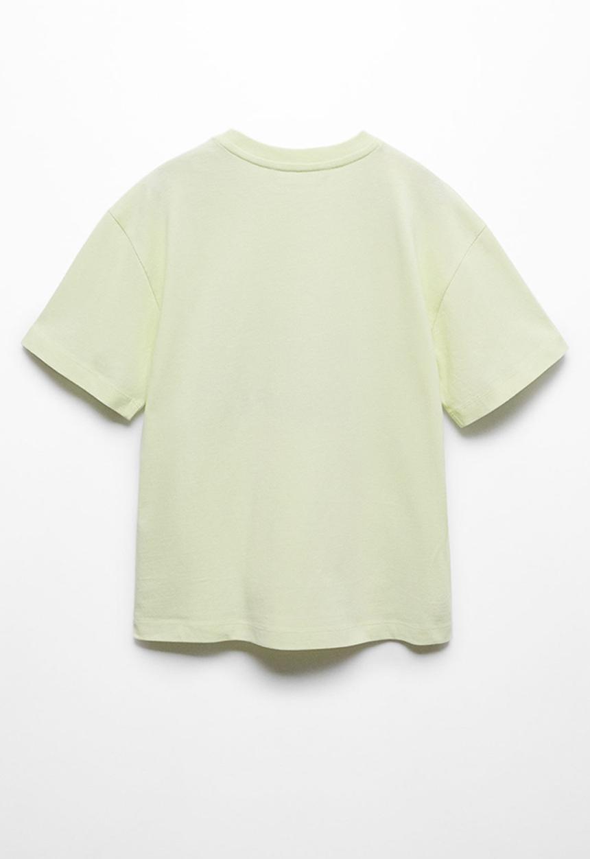 MANGO - T-shirt volcano - bright yellow