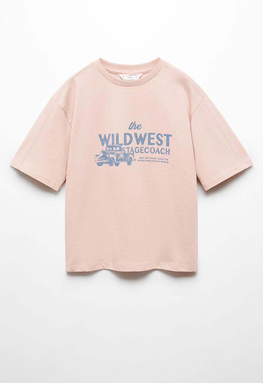 MANGO - T-shirt wild - pink