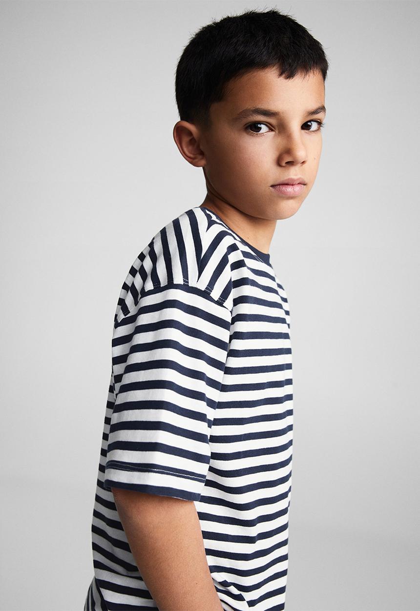 MANGO - T-shirt vacay - navy