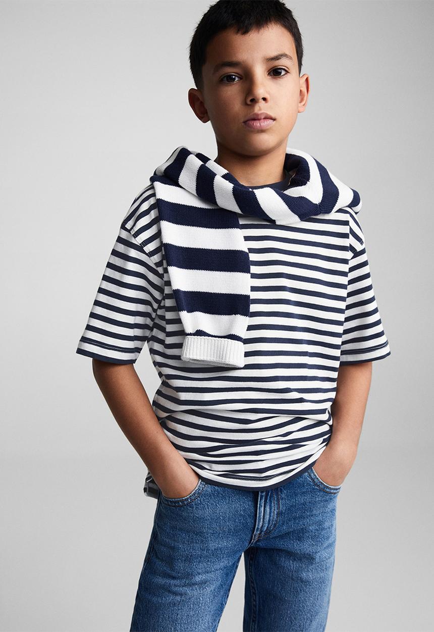 MANGO - T-shirt vacay - navy