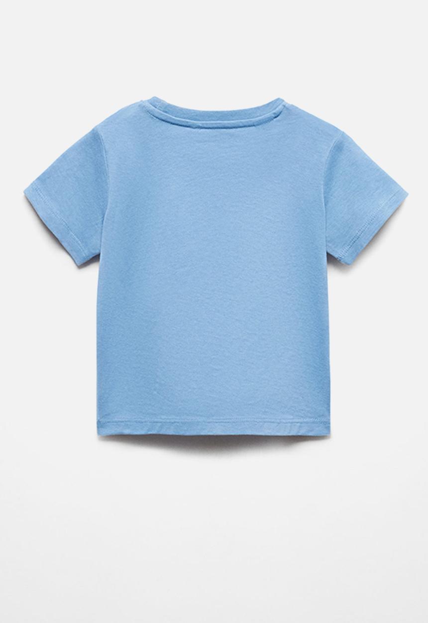 MANGO - T-shirt basica6b - blue