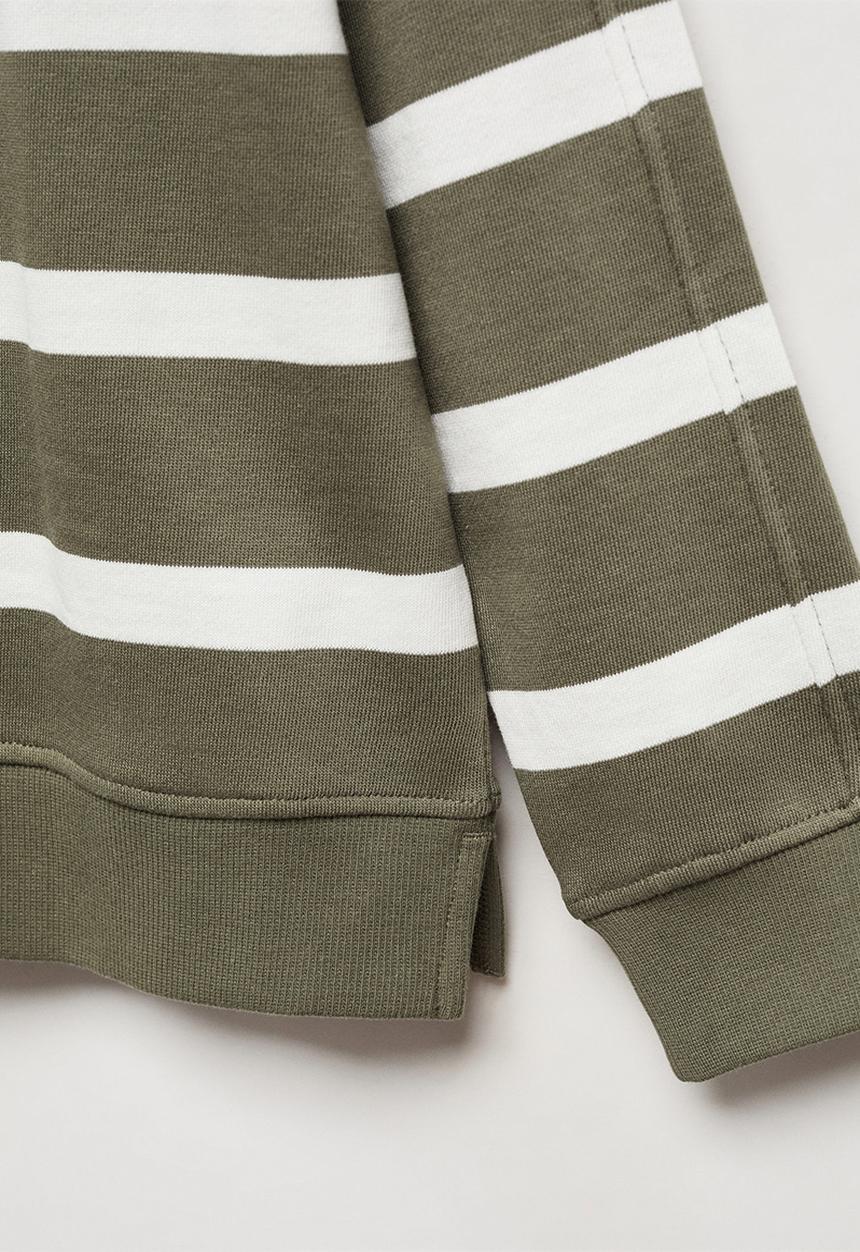 MANGO - Sweatshirt stripes2 - khaki
