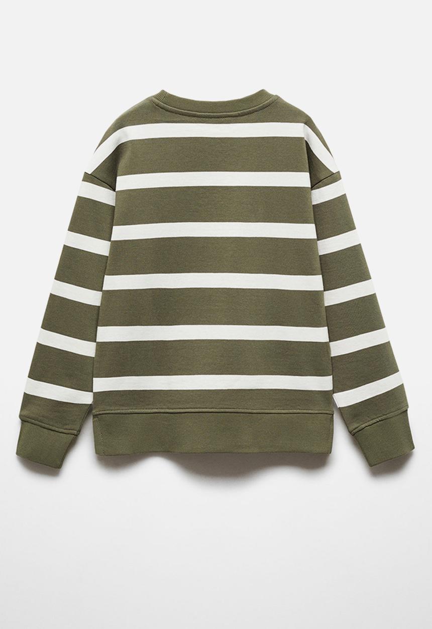MANGO - Sweatshirt stripes2 - khaki