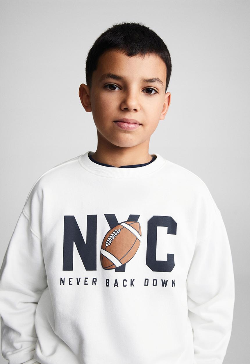 MANGO - Sweatshirt nyc - neutral