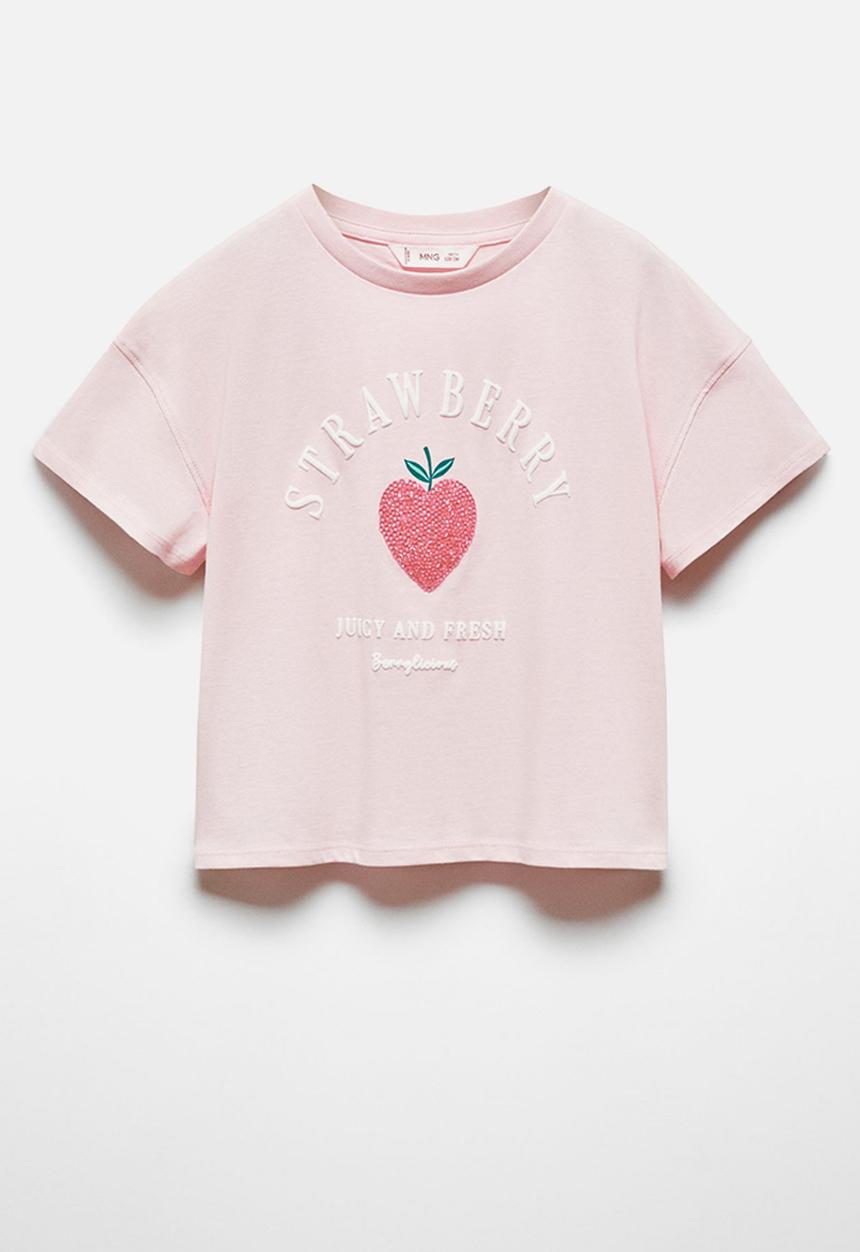 MANGO - T-shirt berry - pink