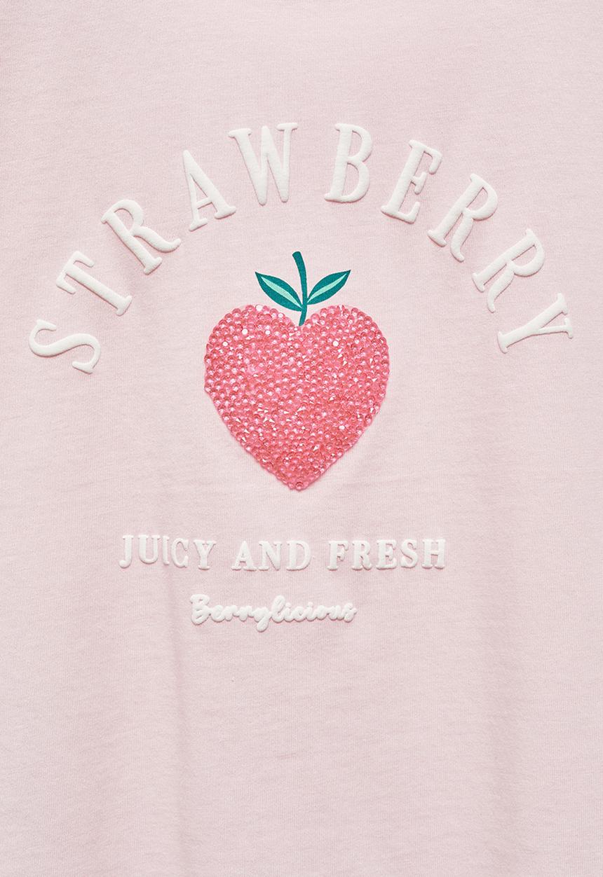 MANGO - T-shirt berry - pink