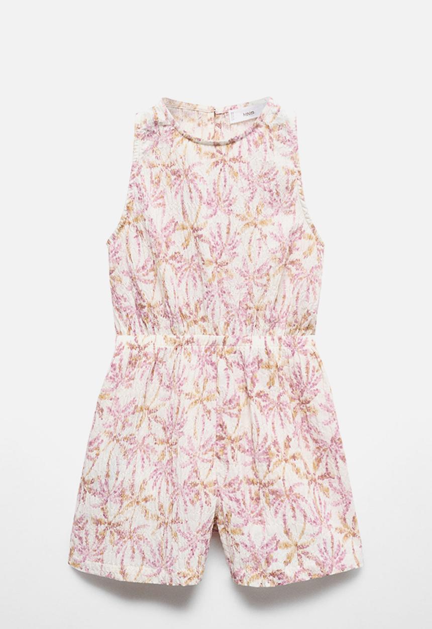 MANGO - Playsuit palm - mauve