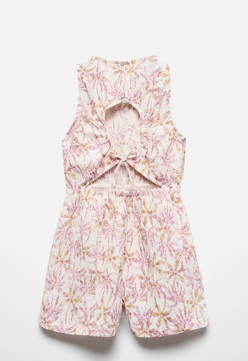 MANGO - Playsuit palm - mauve