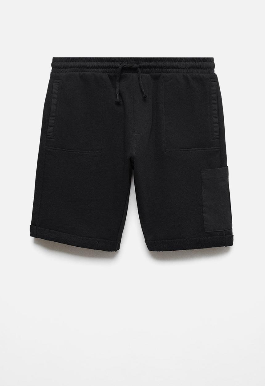 MANGO - Bermuda shorts mahon - black