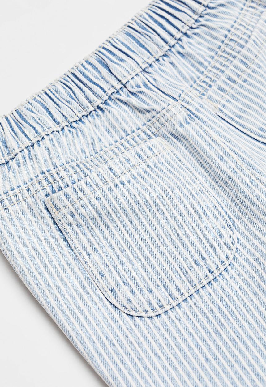 MANGO - Bermuda shorts stripes - denim