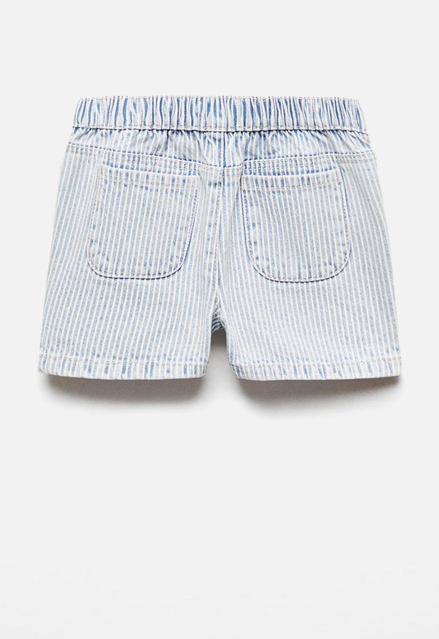 MANGO - Bermuda shorts stripes - denim