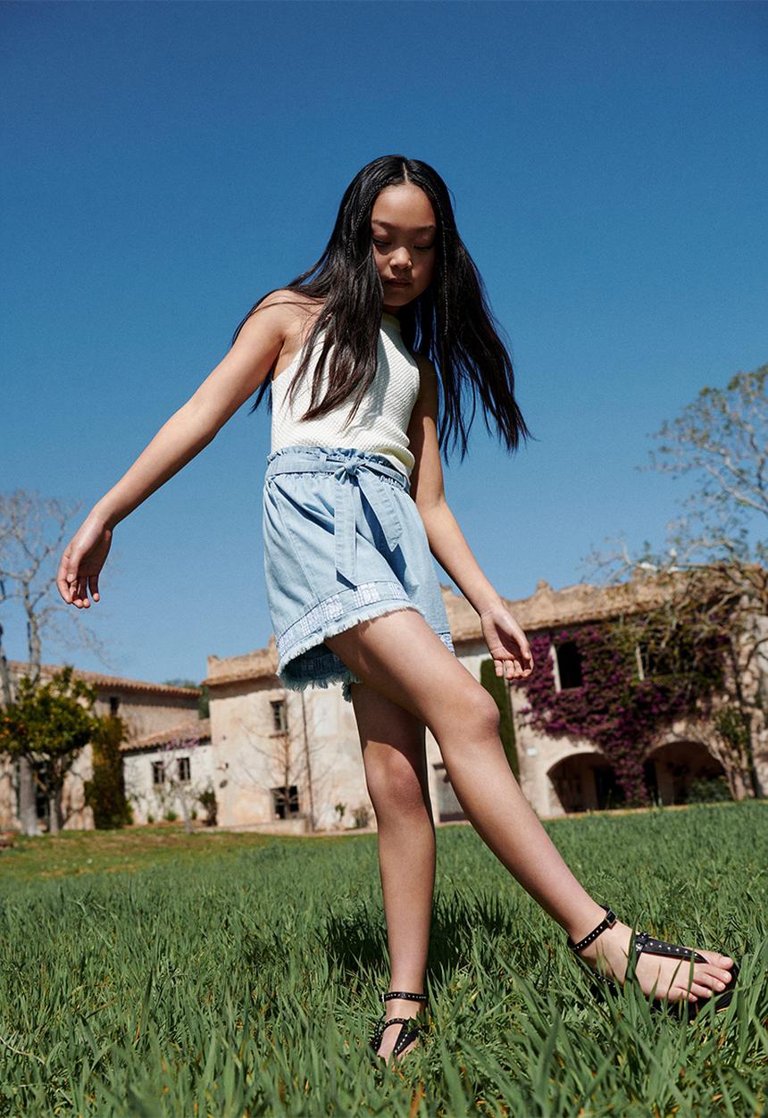 MANGO - Shorts bea - denim