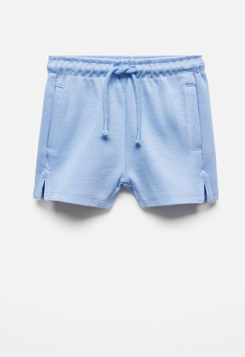 MANGO - Bermuda shorts pique - sky-blue