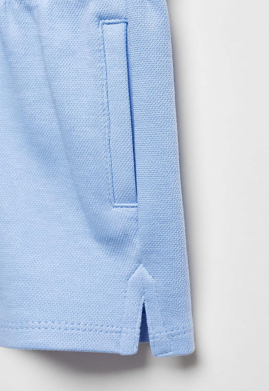 MANGO - Bermuda shorts pique - sky-blue