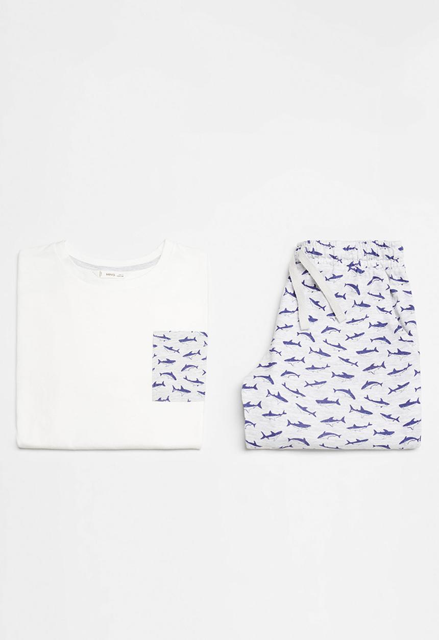 MANGO - Pijama pack oceans - medium grey
