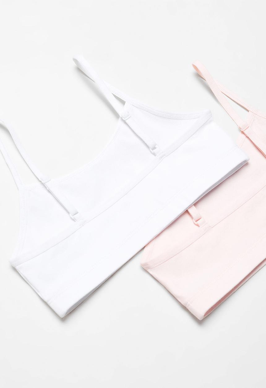 MANGO - Bra marina - pink & white