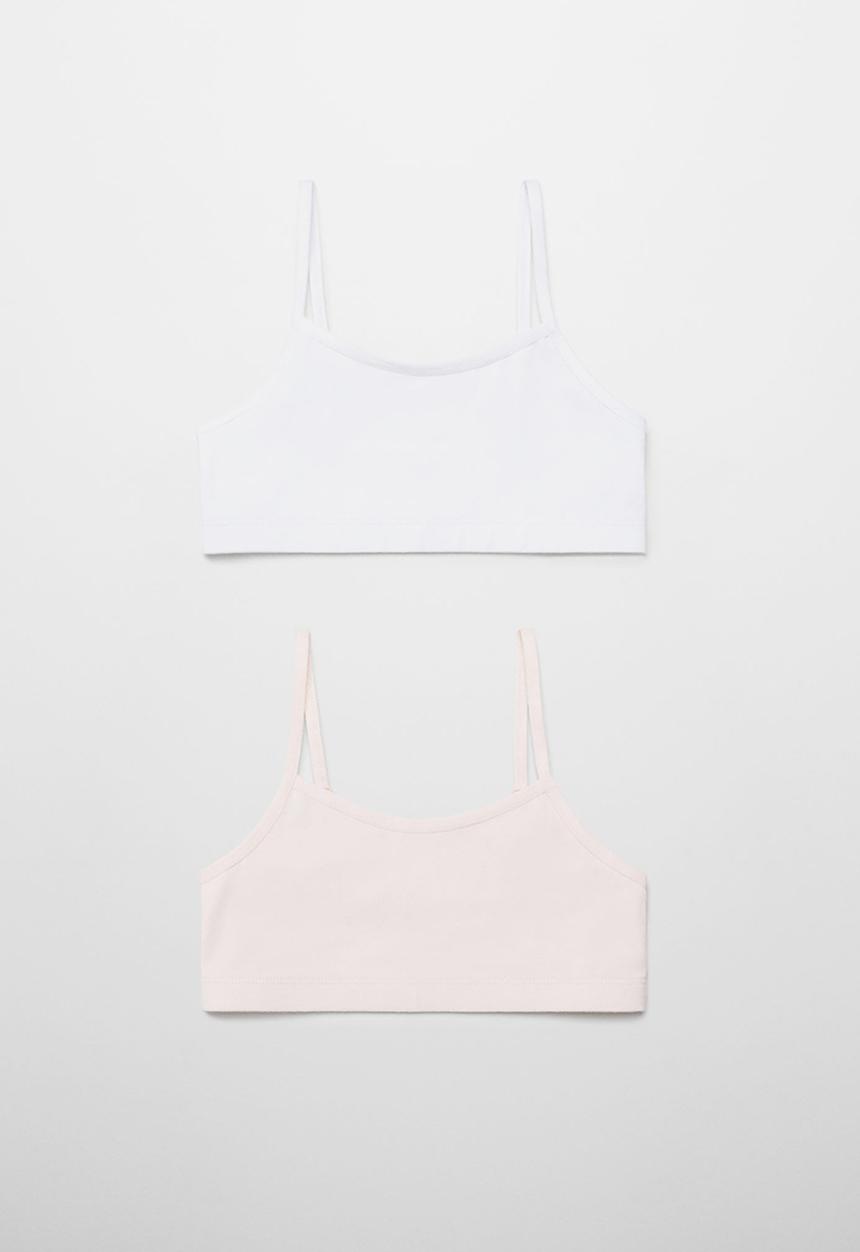MANGO - Bra marina - pink & white