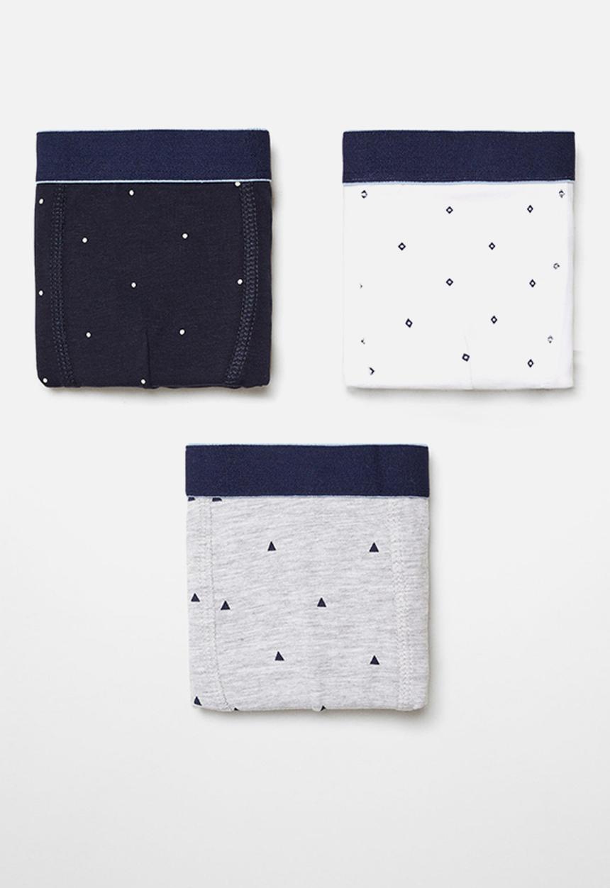 MANGO - Briefs geo - light grey denim