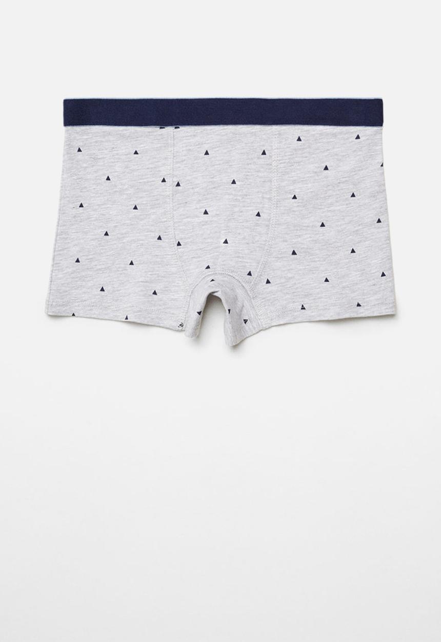 MANGO - Briefs geo - light grey denim