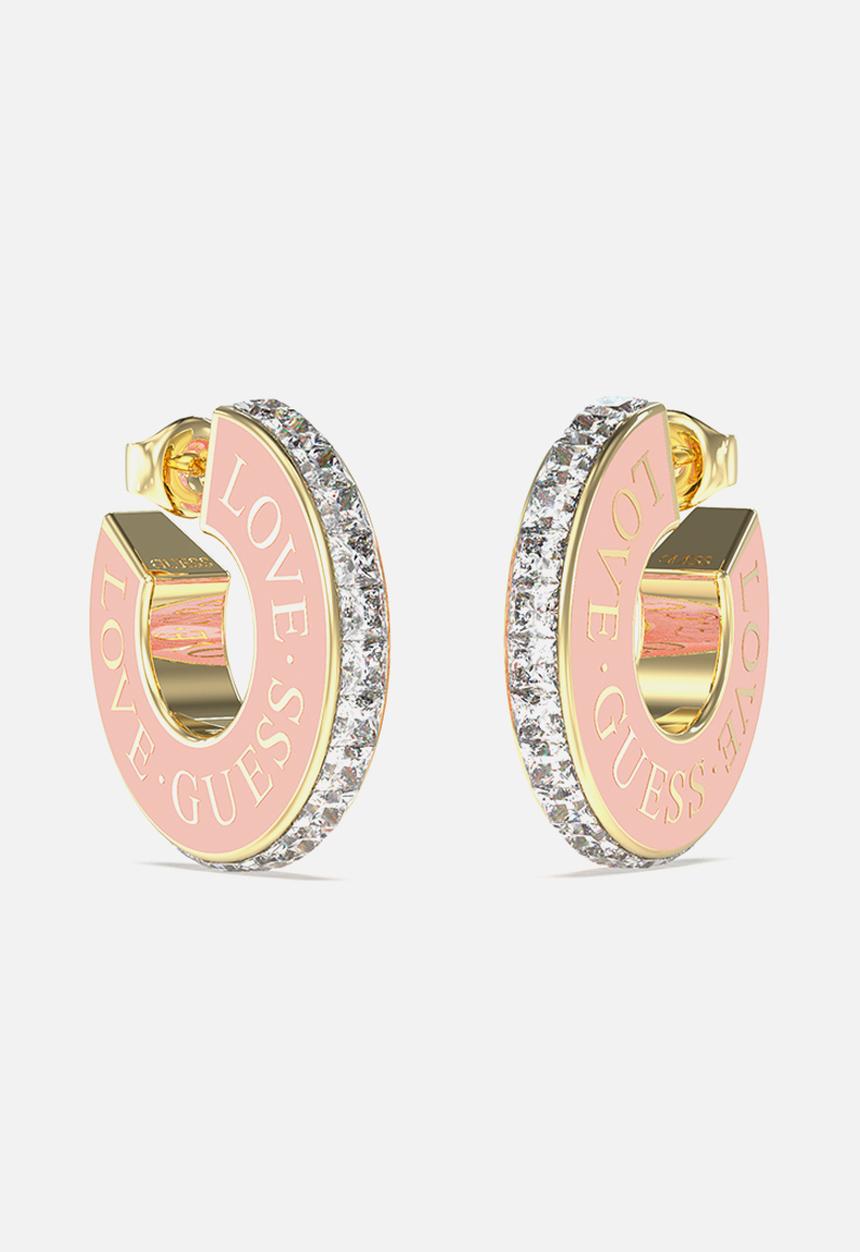 GUESS - Love Guess hoops - Peach & gold