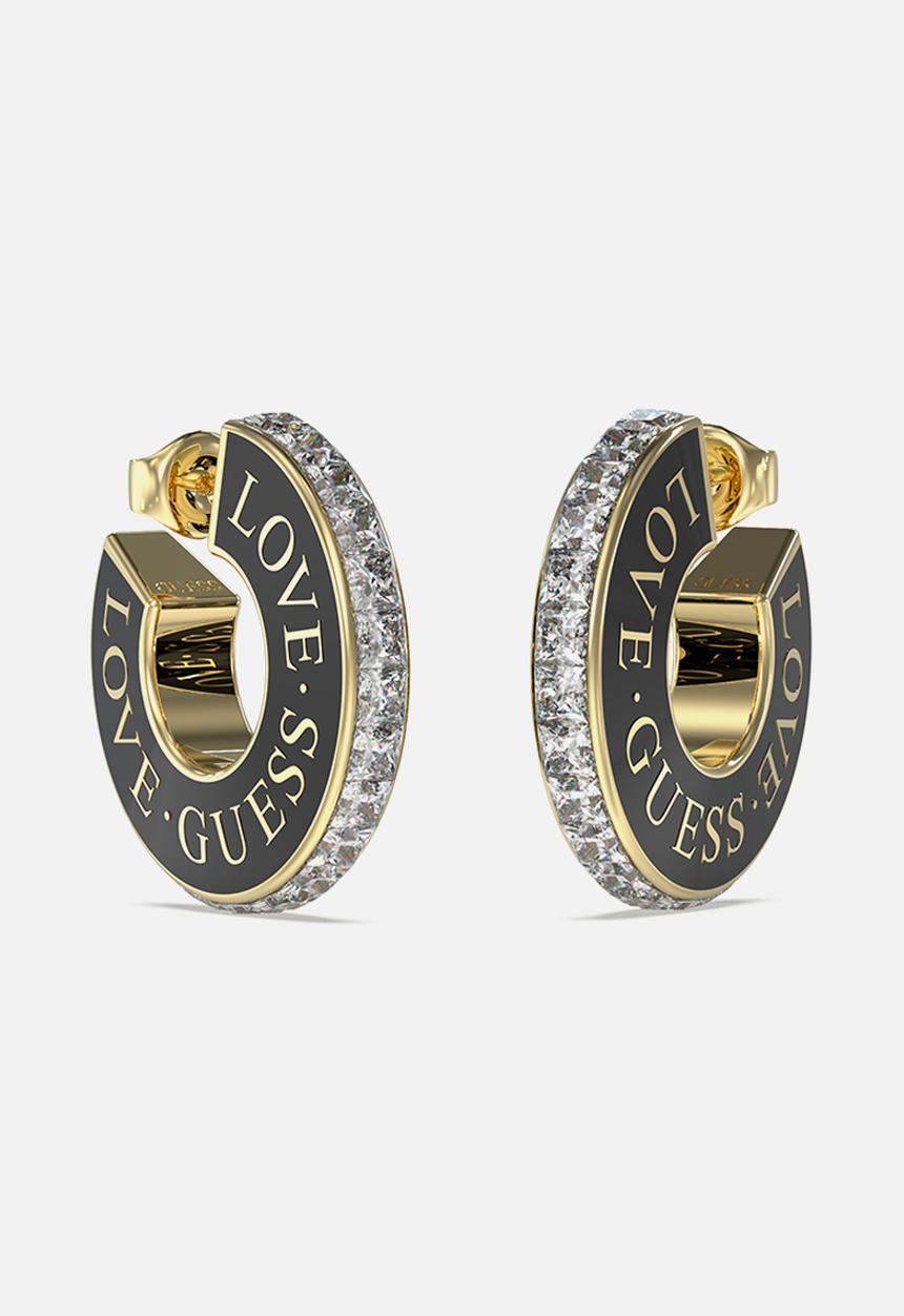 GUESS - Love Guess hoops - black & gold
