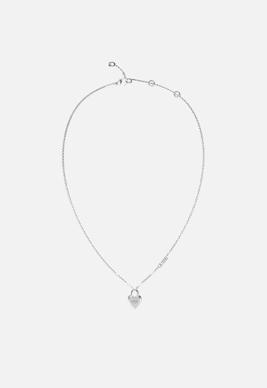 GUESS - Mini heart lock necklace - silver