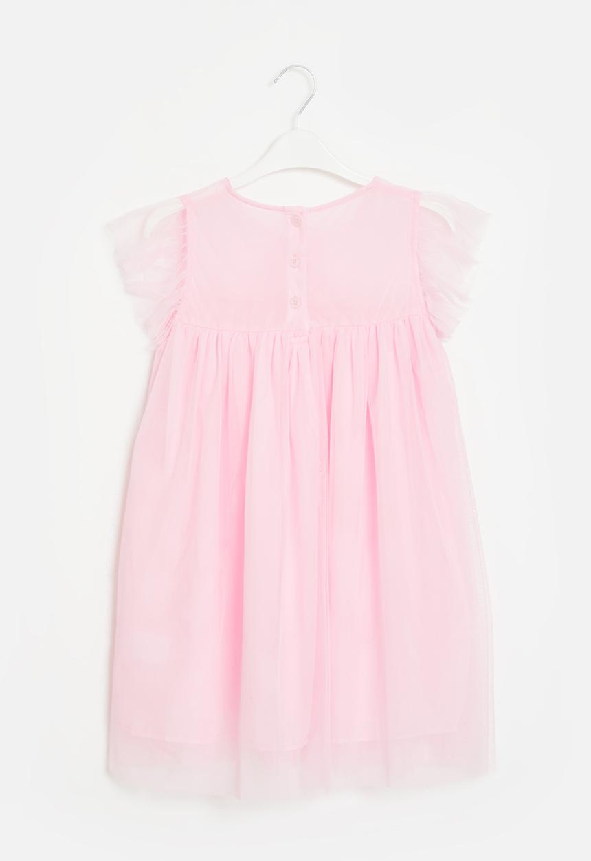 Pop Candy - Mesh Frilled sleeve dress - pink