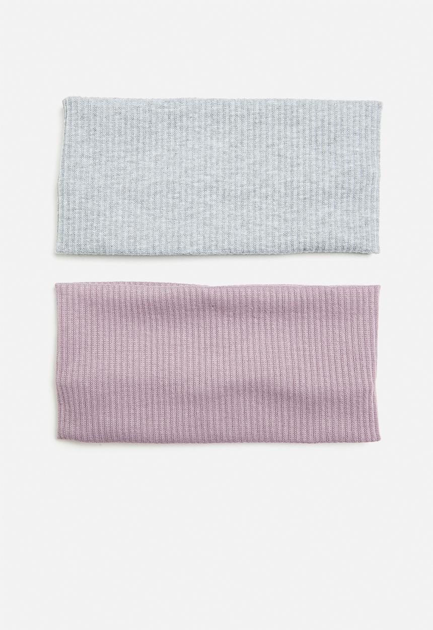 Superbalist - Headband 2 pack - grey/purple
