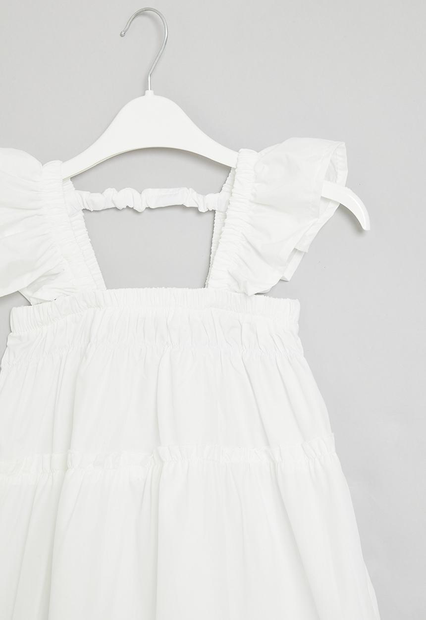 Pop Candy - Tiered dress - white